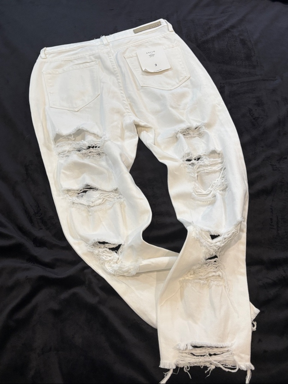 Cello White Distressed Jeans White - Picture 3 of 10